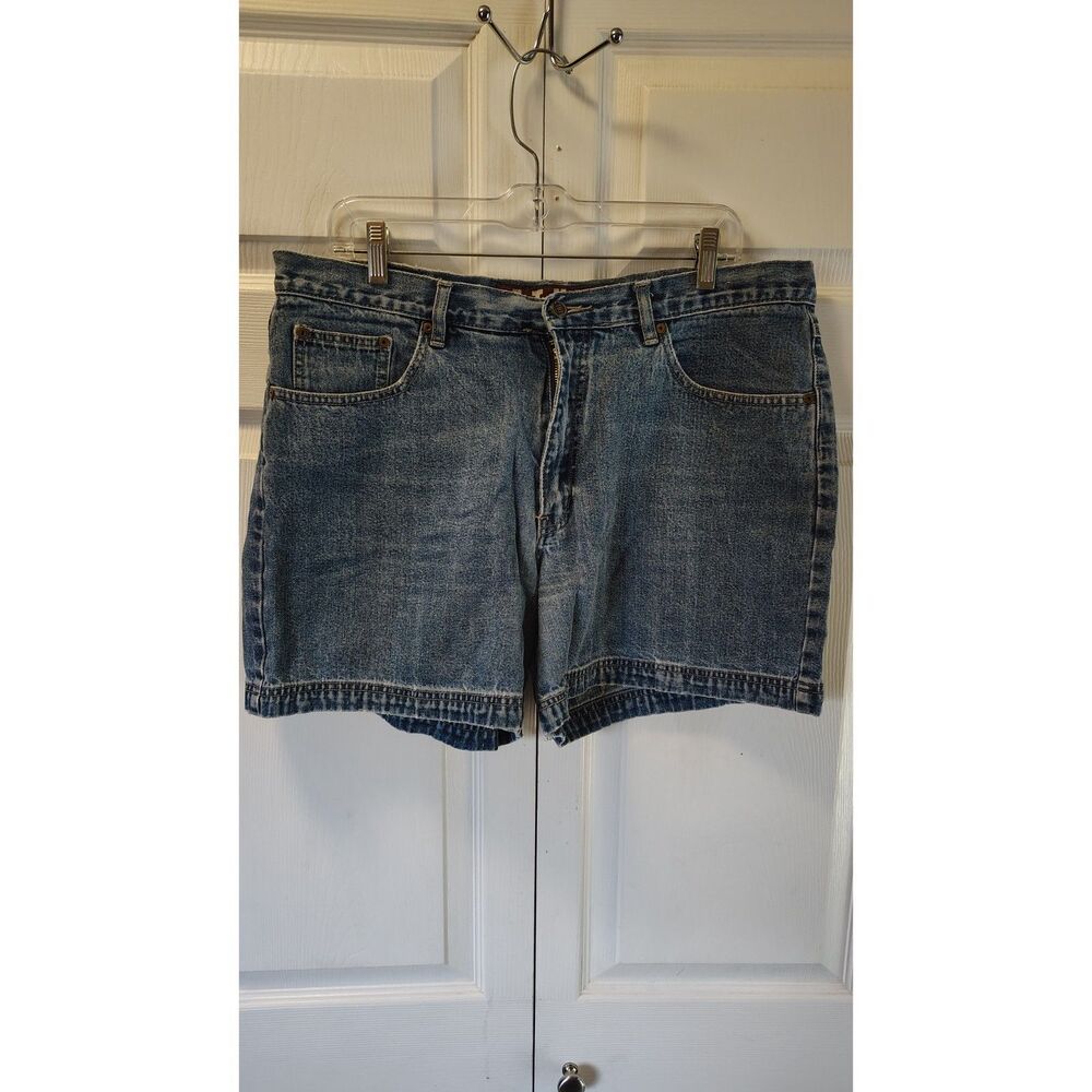 Vintage Ethyl Denim Shorts Size 14 100% Cotton Medium Wash Made in Kuwait 90s